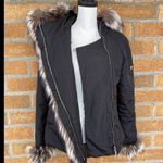 Authentic postcard fox fur jacket size 8 Black Photo 7