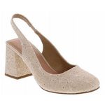 Jellypop  Linen Floral Slingback Chunky Heel Photo 0