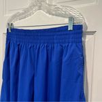 Athleta Midday Mid Rise Midi Poplin Skirt XL Varsity Blue Elastic Waist Pockets Photo 3