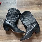 Laredo Black Leather Western Cowboy Boots 8M Photo 3