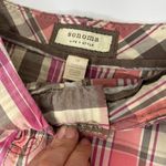 Mudd Vintage Y2K 2000s retro Pink tan orange brown plaid mini skort skirt Photo 6