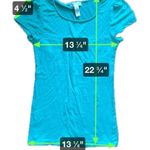 Ambiance Apparel  Y2K Seafoam Green Mesh Polka Dot Tshirt Women’s Size S Photo 3