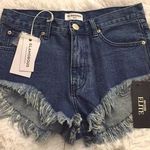 Glamorous Frayed Hem Denim Shorts  Photo 0