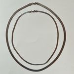 Two vintage 925 sterling silver herringbone necklaces Made in Italy Photo 4