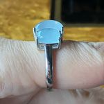 Genuine Aquamarine Sterling Silver Ring Size 9 Blue Photo 2