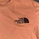 The North Face  Long Sleeve T Shirt Womens XS Peach Crewneck Logo Sleeve Graphic Photo 1
