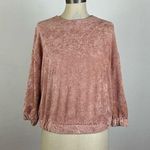 Naked Cashmere Blush Velour Crop Sweater XS/S Photo 0