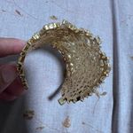 ZARA Gold Zinc Reef Coral Metal Rigid Cuff Bracelet Beach Resort Wear Bohemian Photo 5