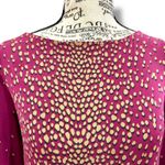 Leota NWT  Size L Purple Gold Metallic Polka Dot Jersey Dress - Made in USA Photo 1