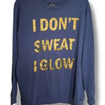 Project Karma  Blue‎ Gold I Don't Sweat I Glow Sweatshirt Size 2X Photo 0