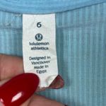 Lululemon  Karmady Short Sleeve Tonka Stripe Burnout Blue Moon size 6 Photo 9