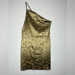 Dolls Kill Motel Womens Perona Dress Gold One Shoulder Coquette Party Dress Sz M Photo 1