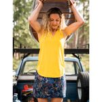 Title Nine Dream On Athletic Short Skort Skirt Outdoor Hiking Beach Flora 16" Blue Photo 8