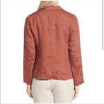 Eileen Fisher  Women's Organic Linen Blazer Jacket Rust Orange Photo 3