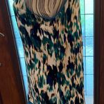 Vera Wang Simple lightweight scoop neck aqua,tan,blue & black color dress size M Photo 2