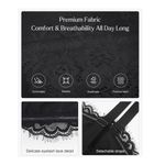 NWT Popilush Lace Corset Bustier Shapewear Top Detachable Straps Black L Size L Photo 3