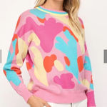 Fate Anthropology Sweater Abstract Multicolor Small 100% Cotton Photo 0