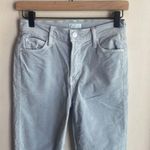 Mother The Mid Rise Dazzler Ankle Fray Hopscotch Stone Blue Corduroy Size 25 Photo 2