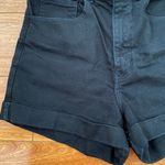 American Apparel Black High Rise Denim Shorts Photo 3