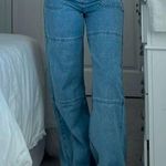 Princess Polly Calcetto Wide Leg High Waist Denim Jean Size 4 Photo 2
