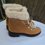 J Crew Winter Hiking Boots Faux Fur Combat Lace Up Brown 10.5 Women’s Photo 3