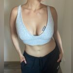 Gilly Hicks Bralette V Neck Streetwear Sporty Comfy Gray Large Photo 0