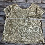 EXPRESS  Gold Sequin Blouse Photo 4
