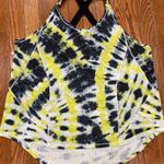 Nike  Black and Yellow Tie-Dye Tank Top Photo 0