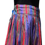 American Vintage VINTAGE 70's iridescent carnival rainbow stripe folk prairie skirt size medium Photo 6