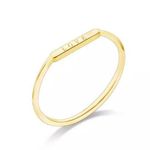 Sterling Silver SIZE 5 Gold Plated Dainty 925  Love Letter Ring Photo 0