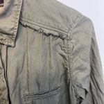 Etienne Marcel Military Green Button Down Shirt Dress Photo 10