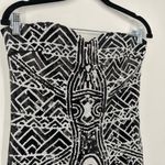 NWT 2B Bebe Sasha Tribal Sequin Strapless Black & White Mini‎ Dress Size Medium Photo 2