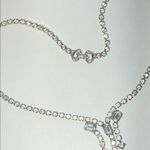 Elegant Vintage Silver Tone CZ Rhinestone Classic Formal Necklace Photo 3
