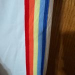 Spiritual Gangster White  leggings  with Rainbow Stripe NWOT Photo 1