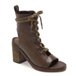 Free People Brown Open Toe Leather Booties City of Lights Size EU 40 NEW w/o Box Photo 13