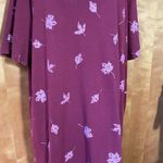 M. Mac Dress women’s 1X Maroon Pink Leaf Vermont Country Store Comfy Y2K Cotton Red Photo 6