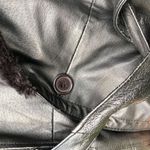 Black leather jacket with fur collar 2XL Size XXL Photo 8