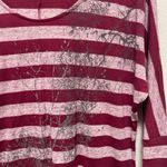 Mudd Y2K Marron Striped 3/4 Sleeve Dolman Top Photo 4