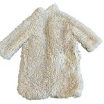 Robert Rodriguez Long-Length Shaggy Faux Fur Coat Cream Jacket Teddy Size XS Photo 7