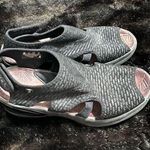 Bzees  Black Wedge Sandals Size 9 KISS Sport Casual Slingback Open Toe Photo 0