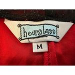 Vintage Strapless Red and Black Sparkly Midi Dress Size M Size M Photo 4