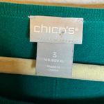  Sweater Women's Size XL Office Business Knit oversized Green Chicos 3 Photo 2