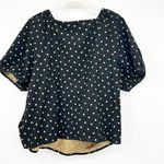 Madewell NWT Womens Corduroy Puff Sleeve Polka Dot Wrap Blouse Top Size XL NC814 Photo 8