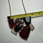 Kendra Scott Tyler Red Grey Black Etc Stone Bib Statement Necklace Gold Tone Photo 11
