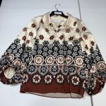 Tanya Taylor  Marina floral top blouse size XL Photo 3