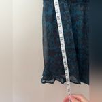 ASTR Medium Teal Black Floral Romper Tank Shorts Party NYE Lined Ruffle Photo 2