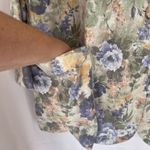 Fundamental Things Vintage Floral Linen Blend Blazer Jacket Size 12 Green Photo 6