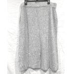 Vera Wang Simply  Sweater Knit Midi Skirt Women’s XL Stretch Light Grey Photo 3