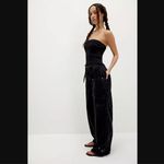 Free People  We the Free CRVY Outlaw Wide-Leg Jeans in Black Jasper S Photo 2