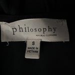 Philosophy Small Top V-Neck Lightweight 3/4 Sleeves Cutout Hi-Low Hem Semi-Sheer Photo 5